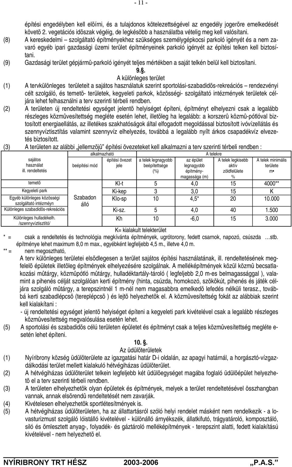 biztosítani. (9) Gazdasági terület gépjármû-parkoló igényét teljes mértékben a saját telkén belül kell biztosítani. 9.