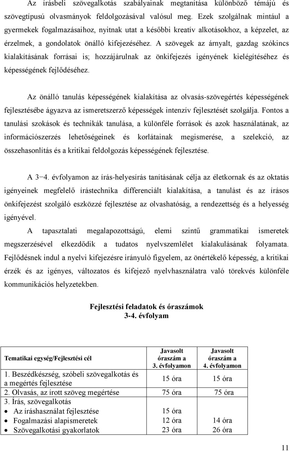 A szövegek az árnyalt, gazdag szókincs kialakításának forrásai is; hozzájárulnak az önkifejezés igényének kielégítéséhez és képességének fejlődéséhez.