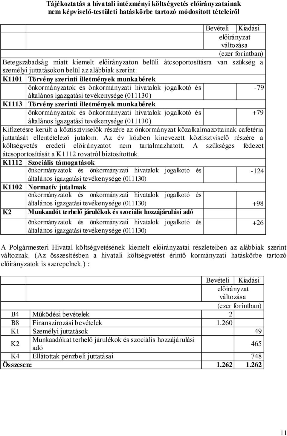 önkormányzat közalkalmazottainak cafetéria juttatását ellentételező jutalom. Az év közben kinevezett köztisztviselő részére a költségvetés eredeti ot nem tartalmazhatott.