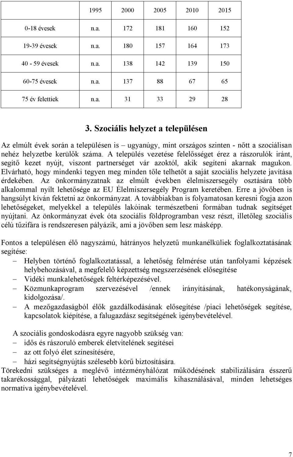 A település vezetése felelősséget érez a rászorulók iránt, segítő kezet nyújt, viszont partnerséget vár azoktól, akik segíteni akarnak magukon.