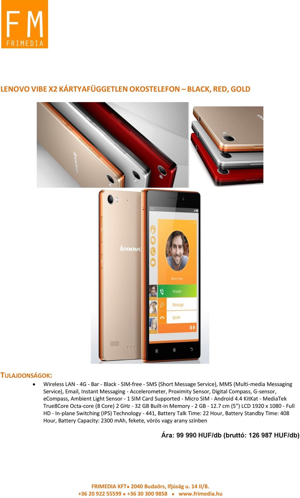 Android 4.4 KitKat - MediaTek True8Core Octa-core (8 Core) 2 GHz - 32 GB Built-in Memory - 2 GB - 12.