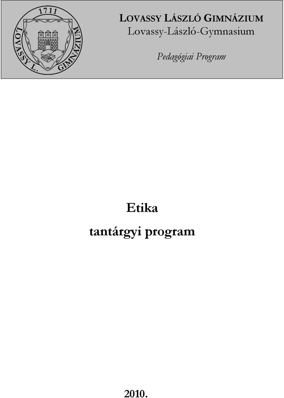 Pedagógiai Program Etika