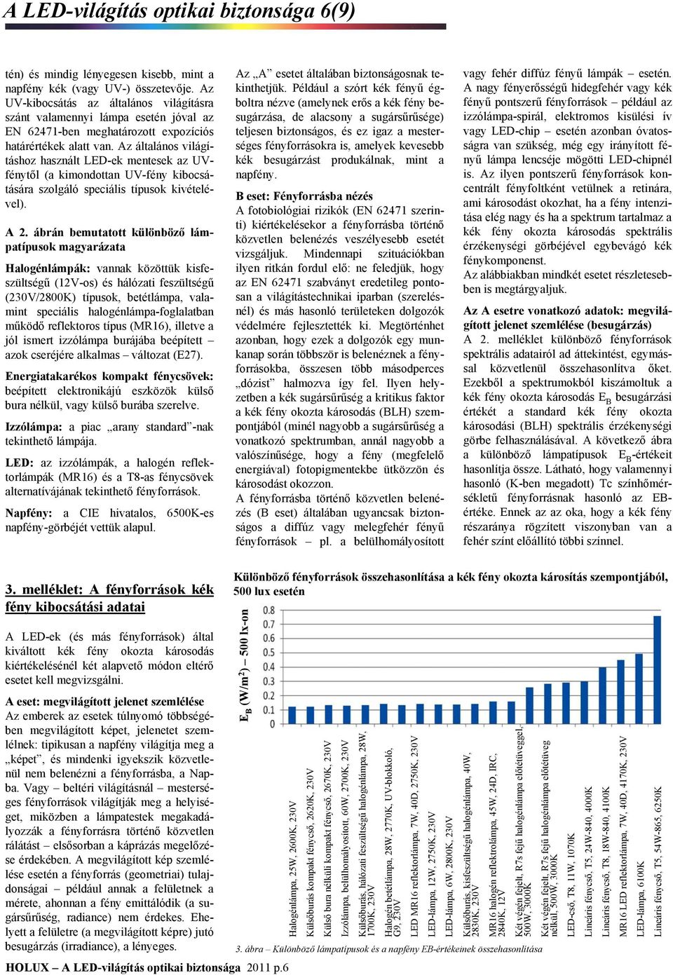 Az általános világításhoz használt LED-ek mentesek az UVfénytől (a kimondottan UV-fény kibocsátására szolgáló speciális típusok kivételével). A 2.