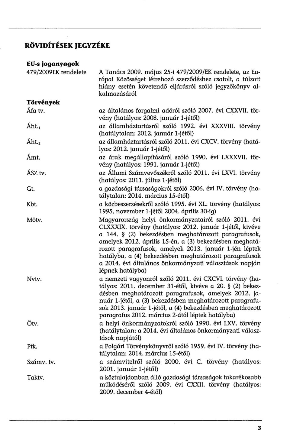 2007. évi CXXVII. törvény (hatályos: 2008. január l-jétől) az államháztartásról szóló 1992. évi XXXVIII. törvény (hatálytalan: 2012. január l-jétől) az államháztartásról szóló 2011. évi CXCV.