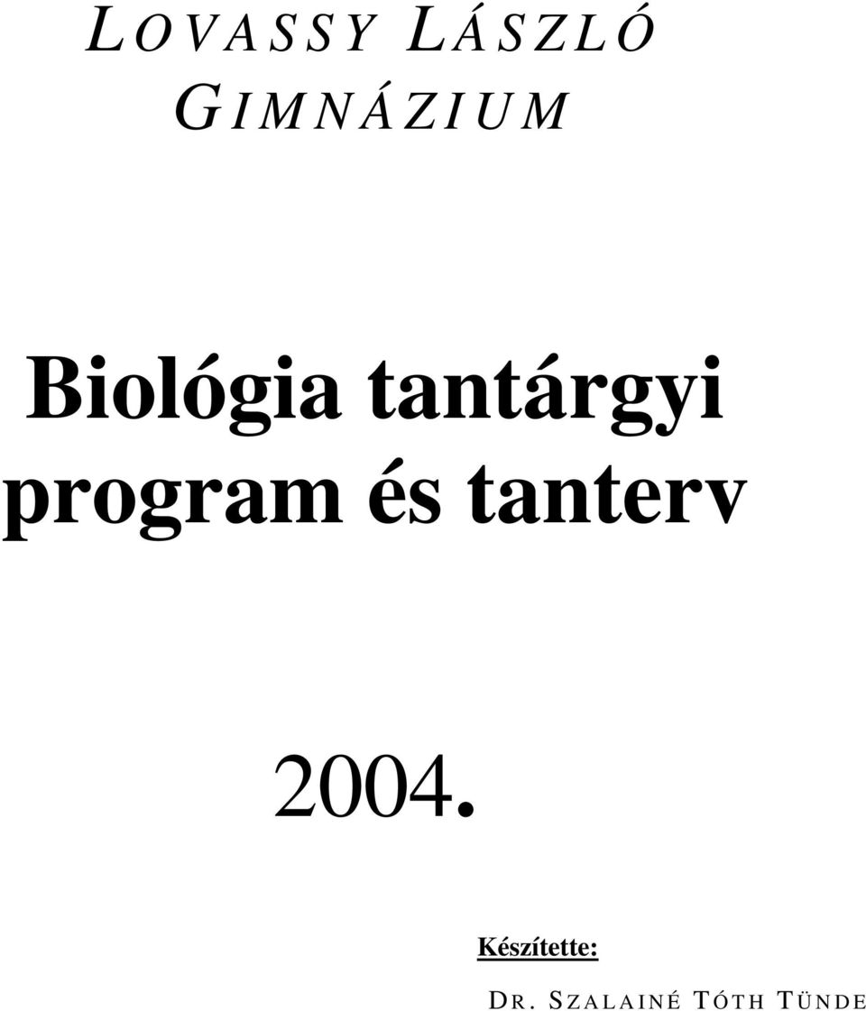 program és tanterv 2004.