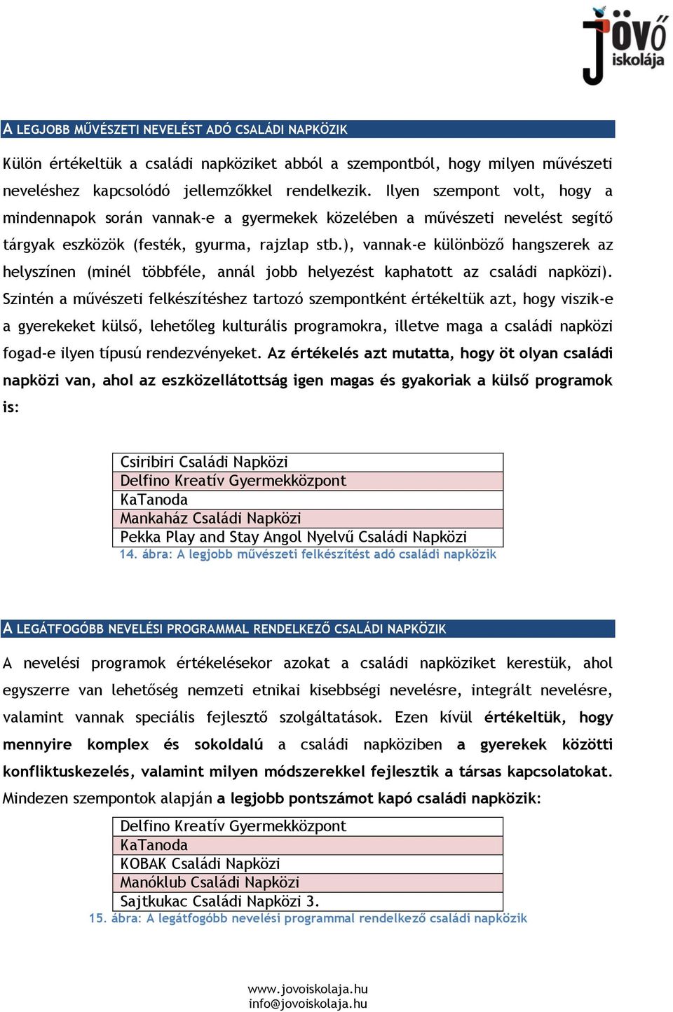 ), vannak-e különböző hangszerek az helyszínen (minél többféle, annál jobb helyezést kaphatott az családi napközi).