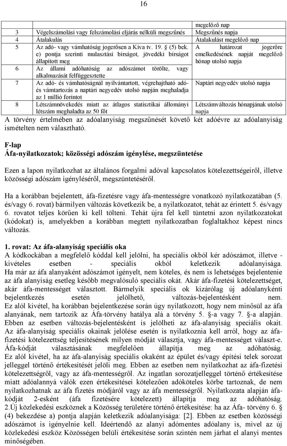 végrehajtható adóés vámtartozás a naptári negyedév utolsó napján meghaladja az 1 millió forintot 8 Létszámnövekedés miatt az átlagos statisztikai állományi létszám meghaladta az 50 főt A határozat