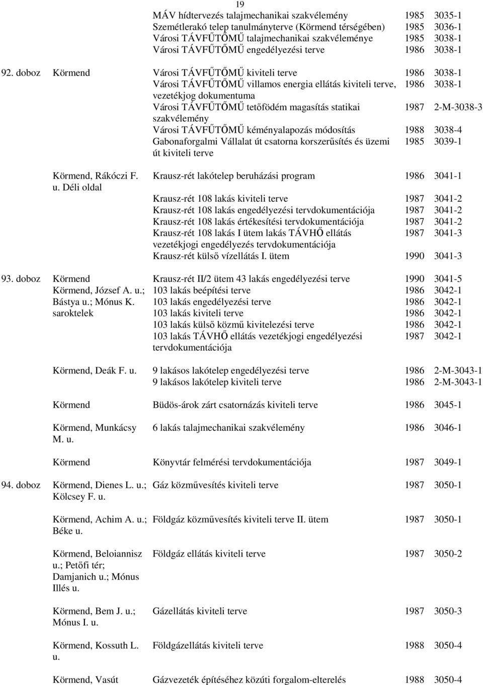 kéményalapozás módosítás Gabonaforgalmi Vállalat út csatorna korszerősítés és üzemi út kiviteli 30381 30381 2M30383 30384 30391 Körmend, Rákóczi F. u.