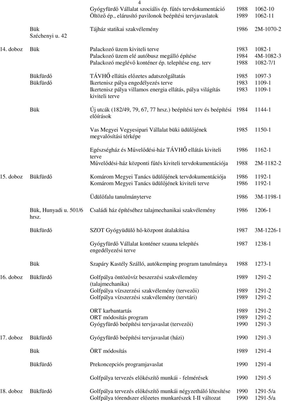 terv 10821 4M10823 10827/1 Bükfürdı Bükfürdı TÁVHİ ellátás elızetes adatszolgáltatás Ikertenisz pálya engedélyezés Ikertenisz pálya villamos energia ellátás, pálya világítás kiviteli 10973 11091