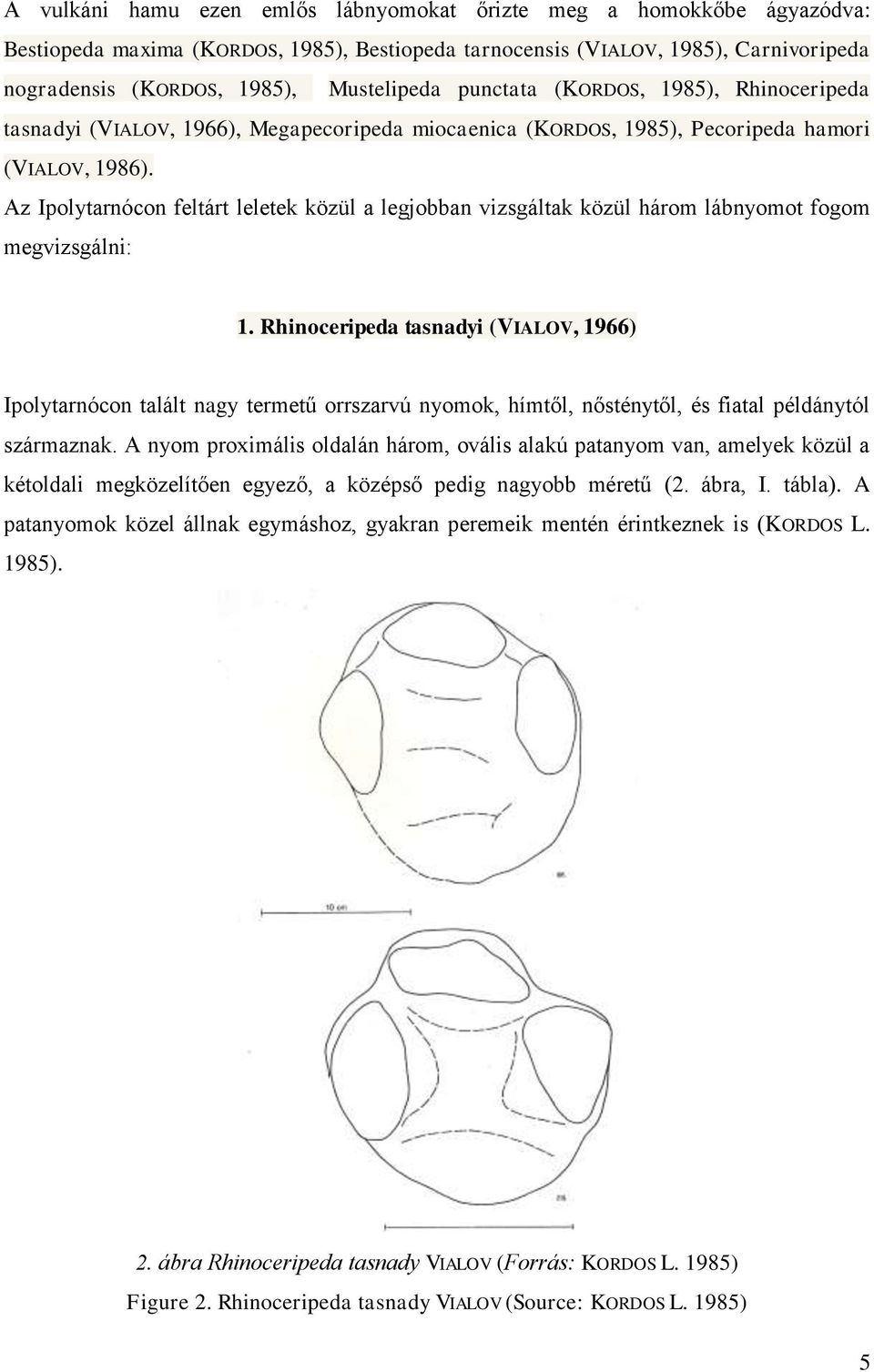 Az Ipolytarnócon feltárt leletek közül a legjobban vizsgáltak közül három lábnyomot fogom megvizsgálni: 1.