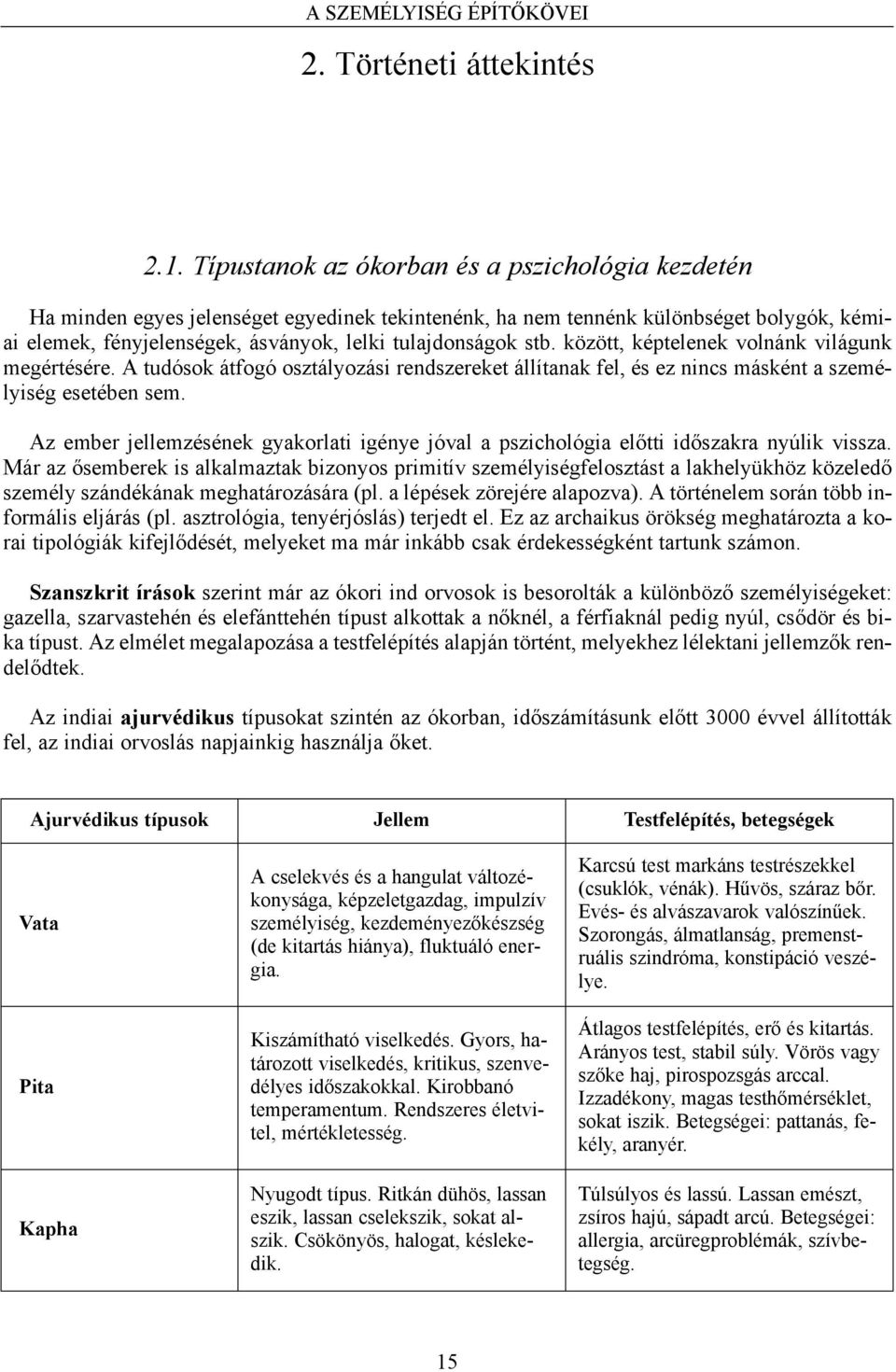 között, képtelenek volnánk világunk megértésére. A tudósok átfogó osztályozási rendszereket állítanak fel, és ez nincs másként a személyiség esetében sem.