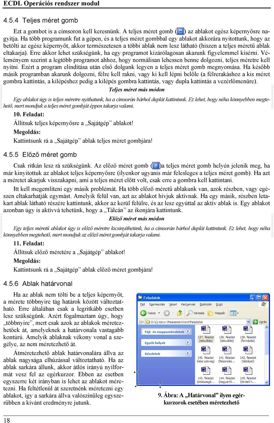 méretű ablak eltakarja). Erre akkor lehet szükségünk, ha egy programot kizárólagosan akarunk figyelemmel kísérni.