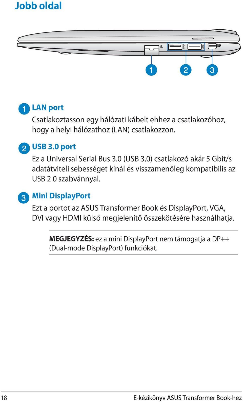 0) csatlakozó akár 5 Gbit/s adatátviteli sebességet kínál és visszamenőleg kompatibilis az USB 2.0 szabvánnyal.