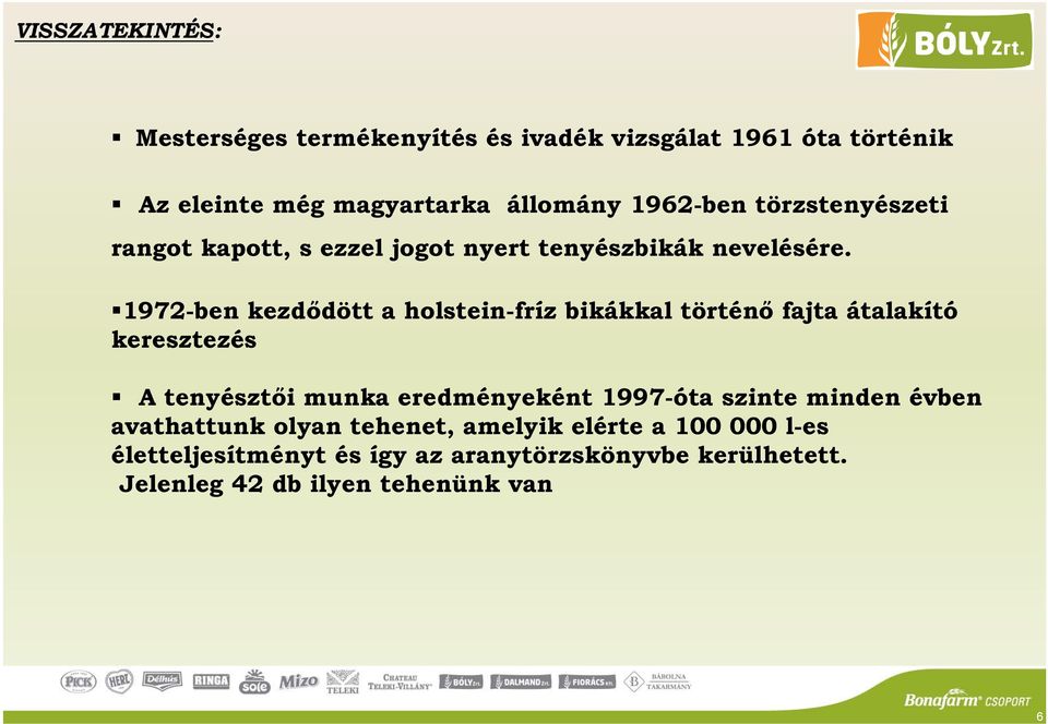 1972-ben kezdődött a holstein-fríz bikákkal történő fajta átalakító keresztezés A tenyésztői munka eredményeként 1997-óta