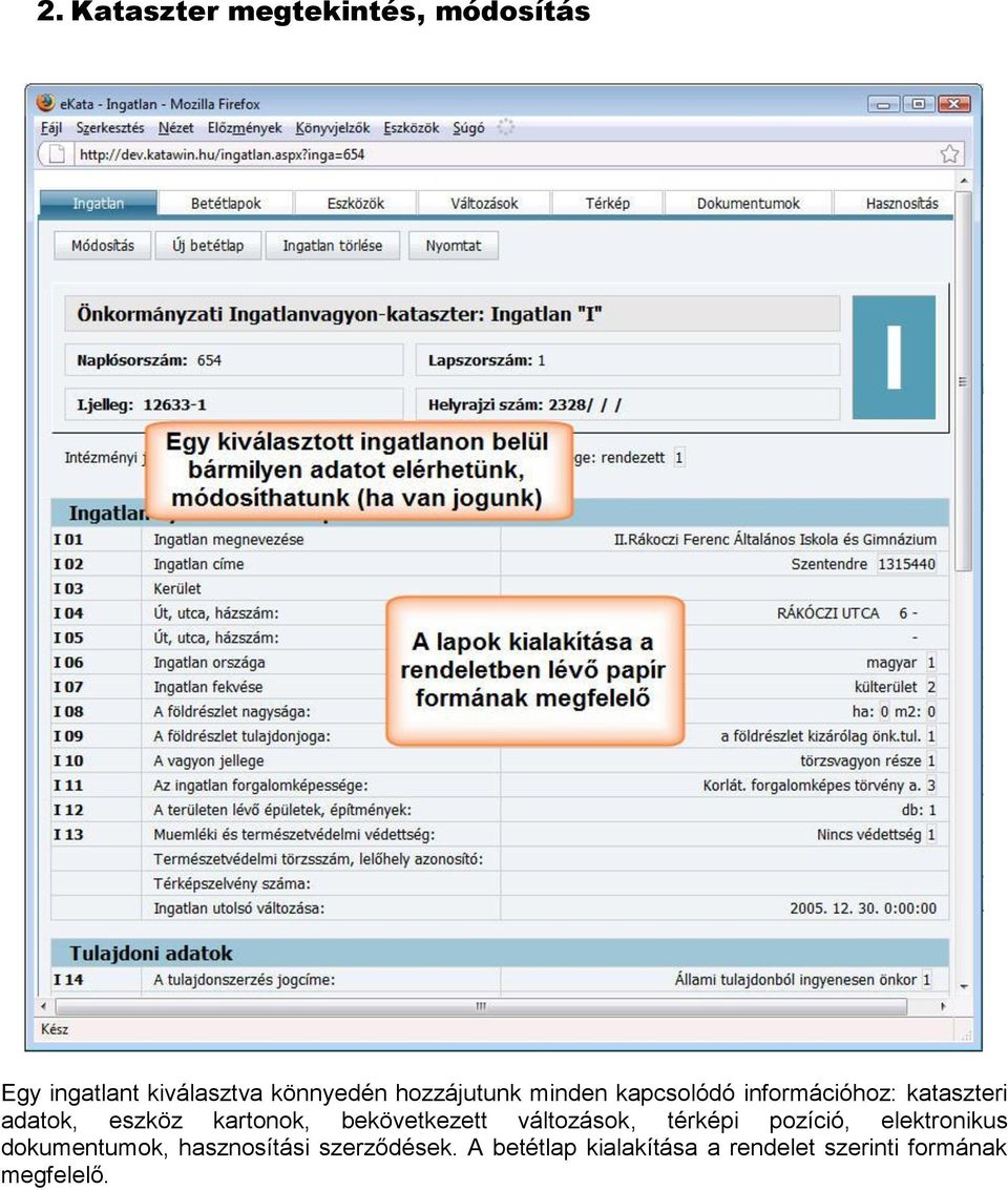 kartonok, bekövetkezett változások, térképi pozíció, elektronikus