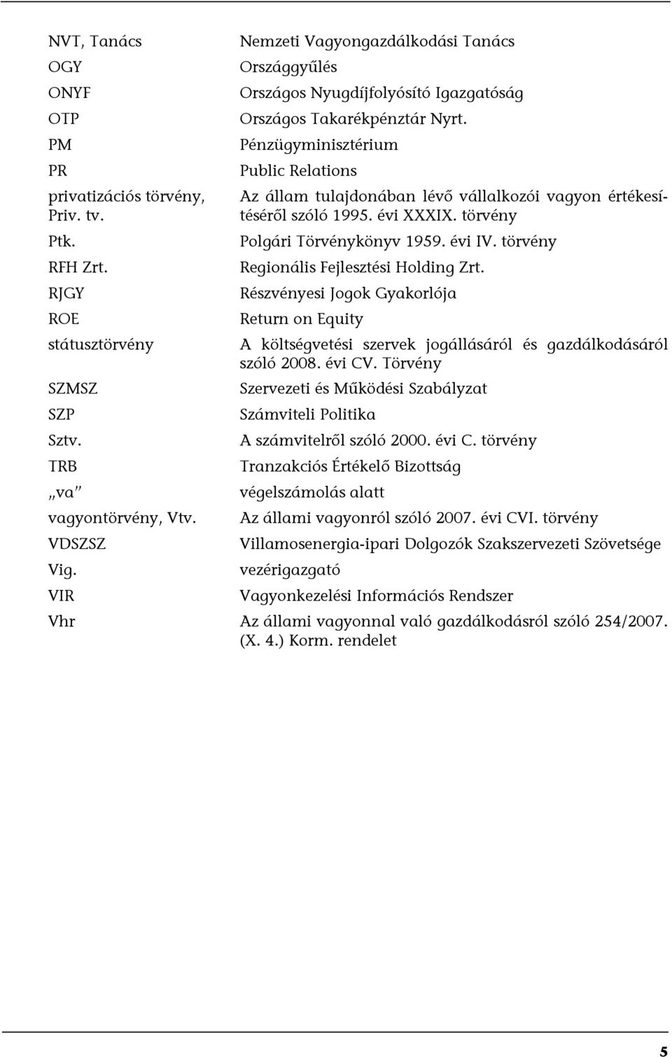 Pénzügyminisztérium Public Relations Az állam tulajdonában lévő vállalkozói vagyon értékesítéséről szóló 1995. évi XXXIX. törvény Polgári Törvénykönyv 1959. évi IV.