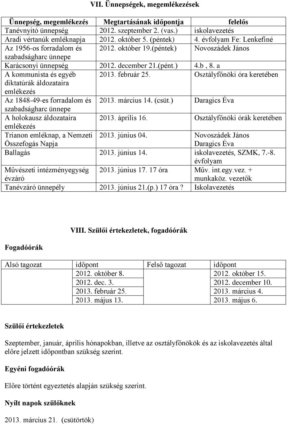 a A kommunista és egyéb 2013. február 25. Osztályfőnöki óra keretében diktatúrák áldozataira emlékezés Az 1848-49-es forradalom és 2013. március 14. (csüt.