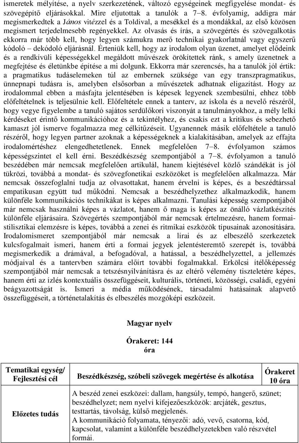 Az olvasás és írás, a szövegértés és szövegalkotás ekkorra már több kell, hogy legyen számukra merő technikai gyakorlatnál vagy egyszerű kódoló dekódoló eljárásnál.