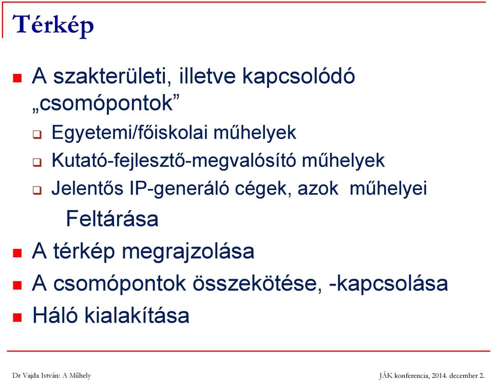 műhelyek Jelentős IP-generáló cégek, azok műhelyei Feltárása A