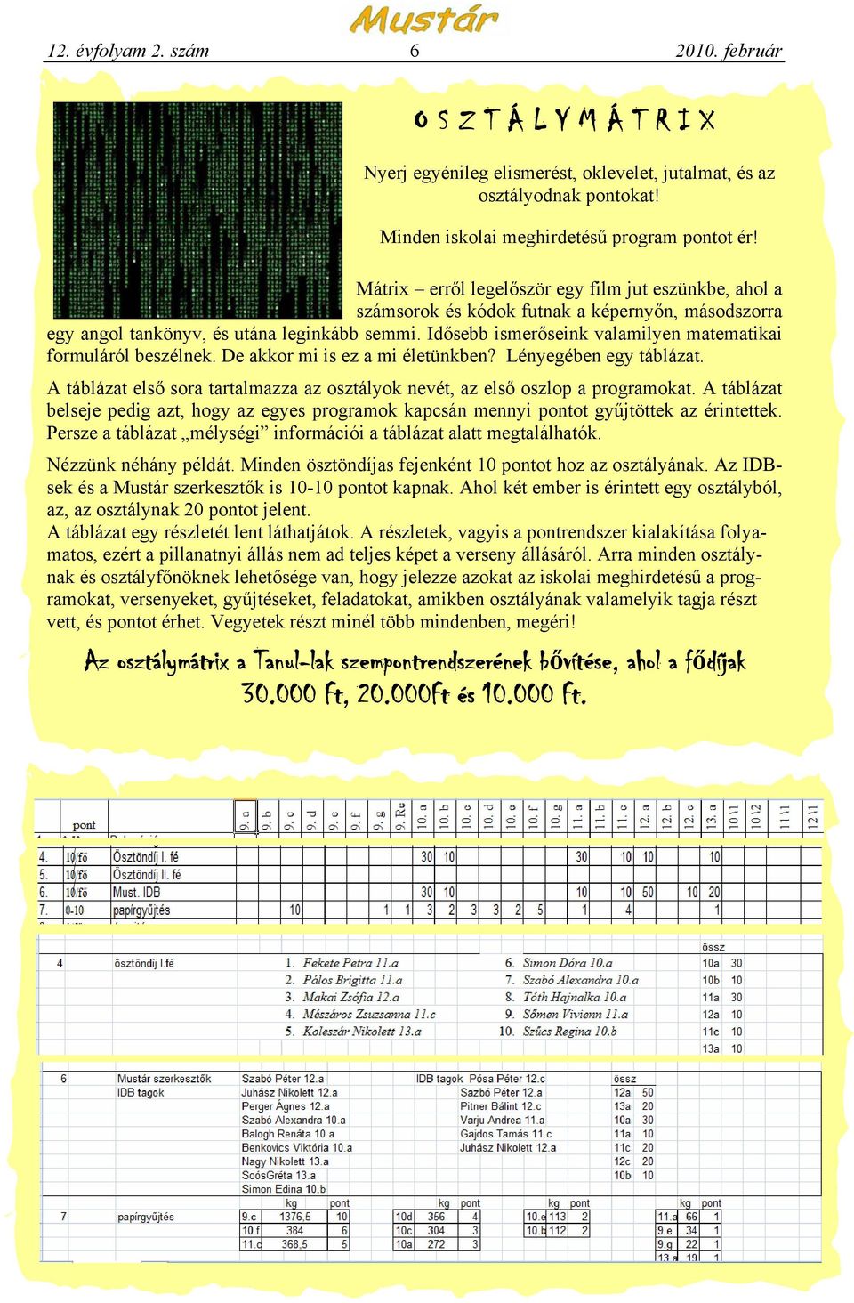 Idősebb ismerőseink valamilyen matematikai formuláról beszélnek. De akkor mi is ez a mi életünkben? Lényegében egy táblázat.