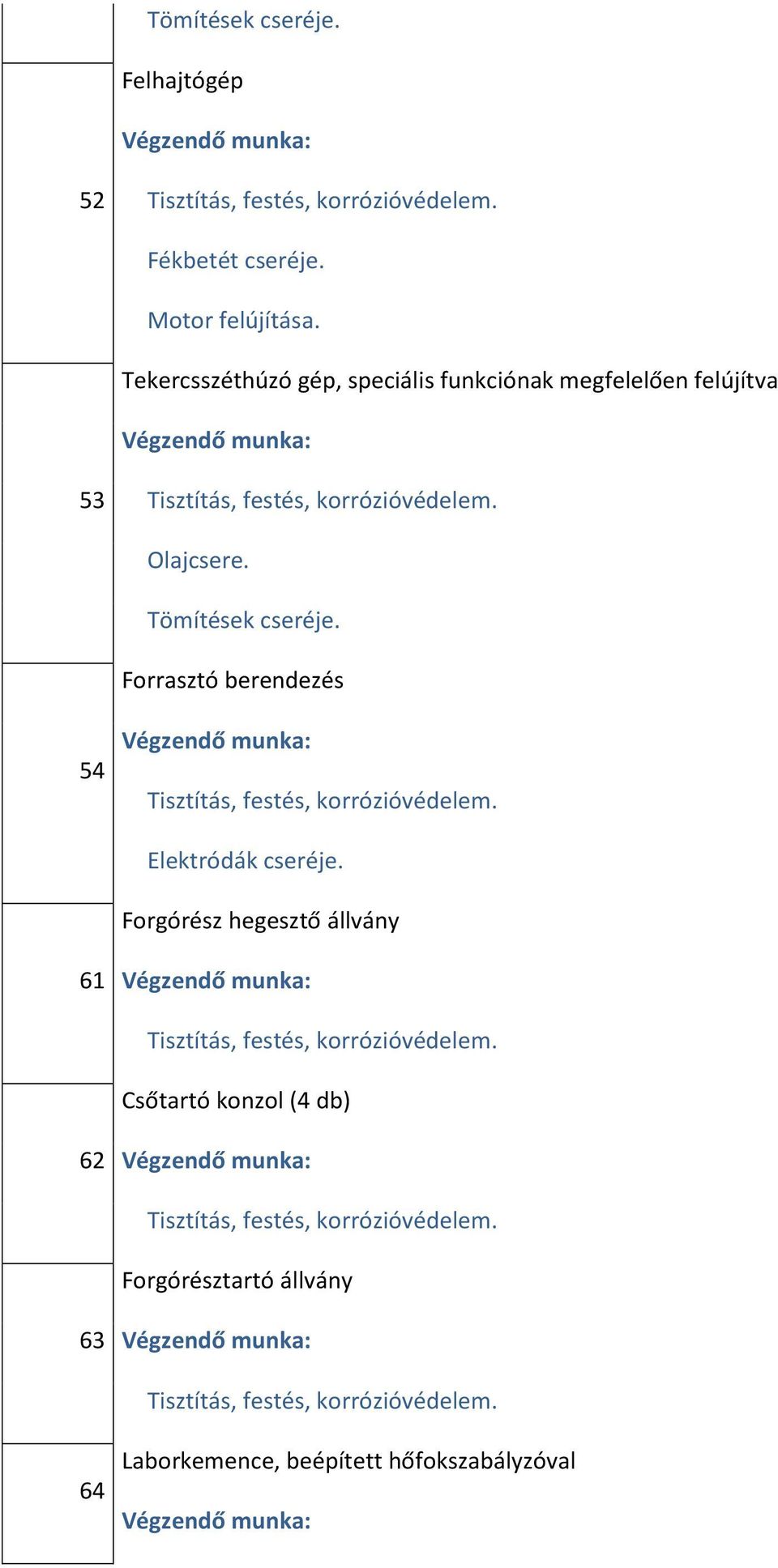 Forrasztó berendezés 54 Elektródák cseréje.