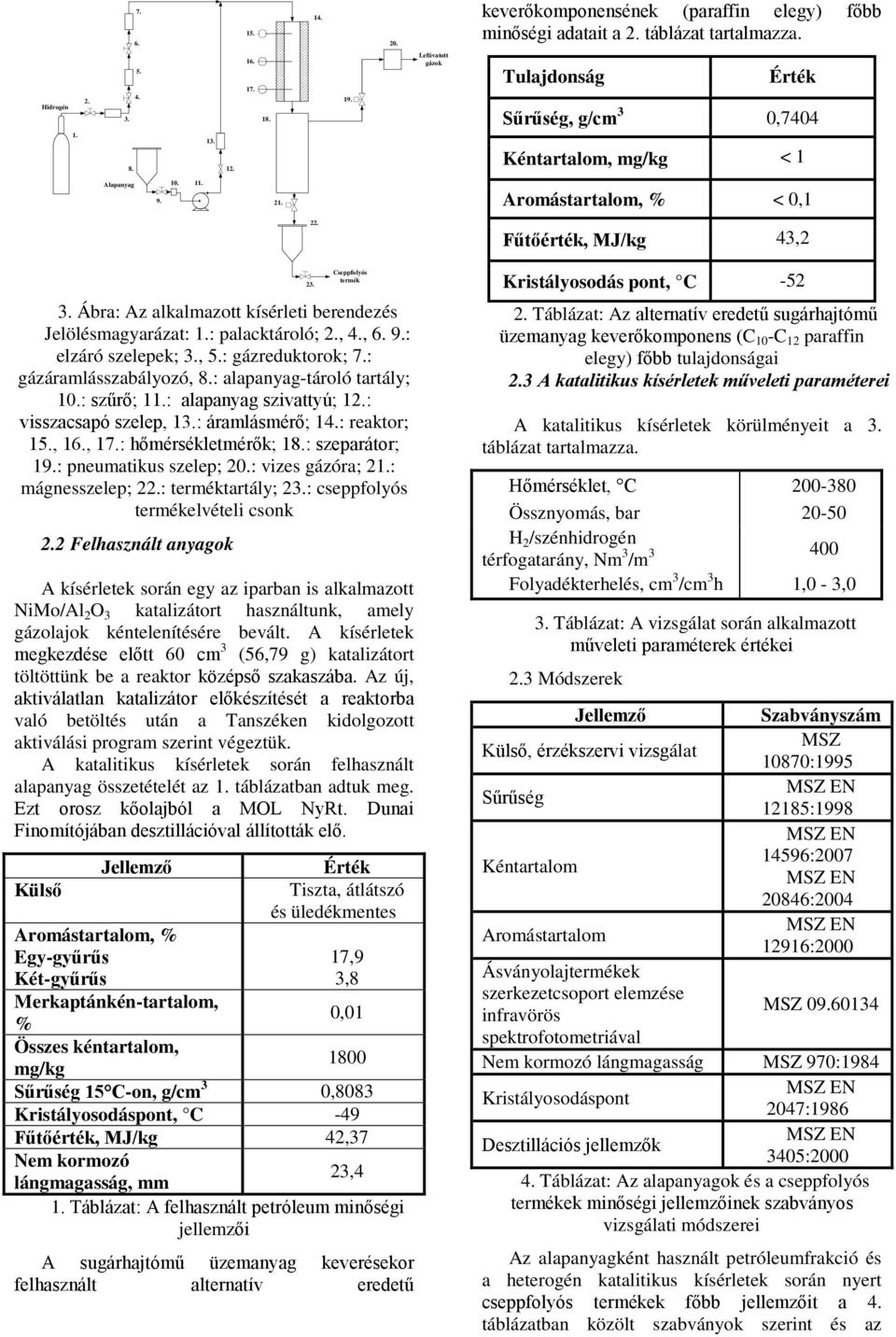 Ábra: Az alkalmazott kísérleti berendezés Jelölésmagyarázat: 1.: palacktároló; 2., 4., 6. 9.: elzáró szelepek; 3., 5.: gázreduktorok; 7.: gázáramlásszabályozó, 8.: alapanyag-tároló tartály; 1.