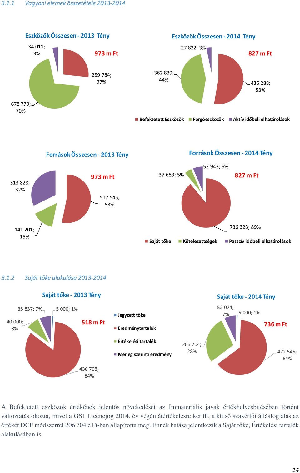 736323; 89% Saját tőke Kötelezettségek Passzív időbeli elhatárolások 3.1.