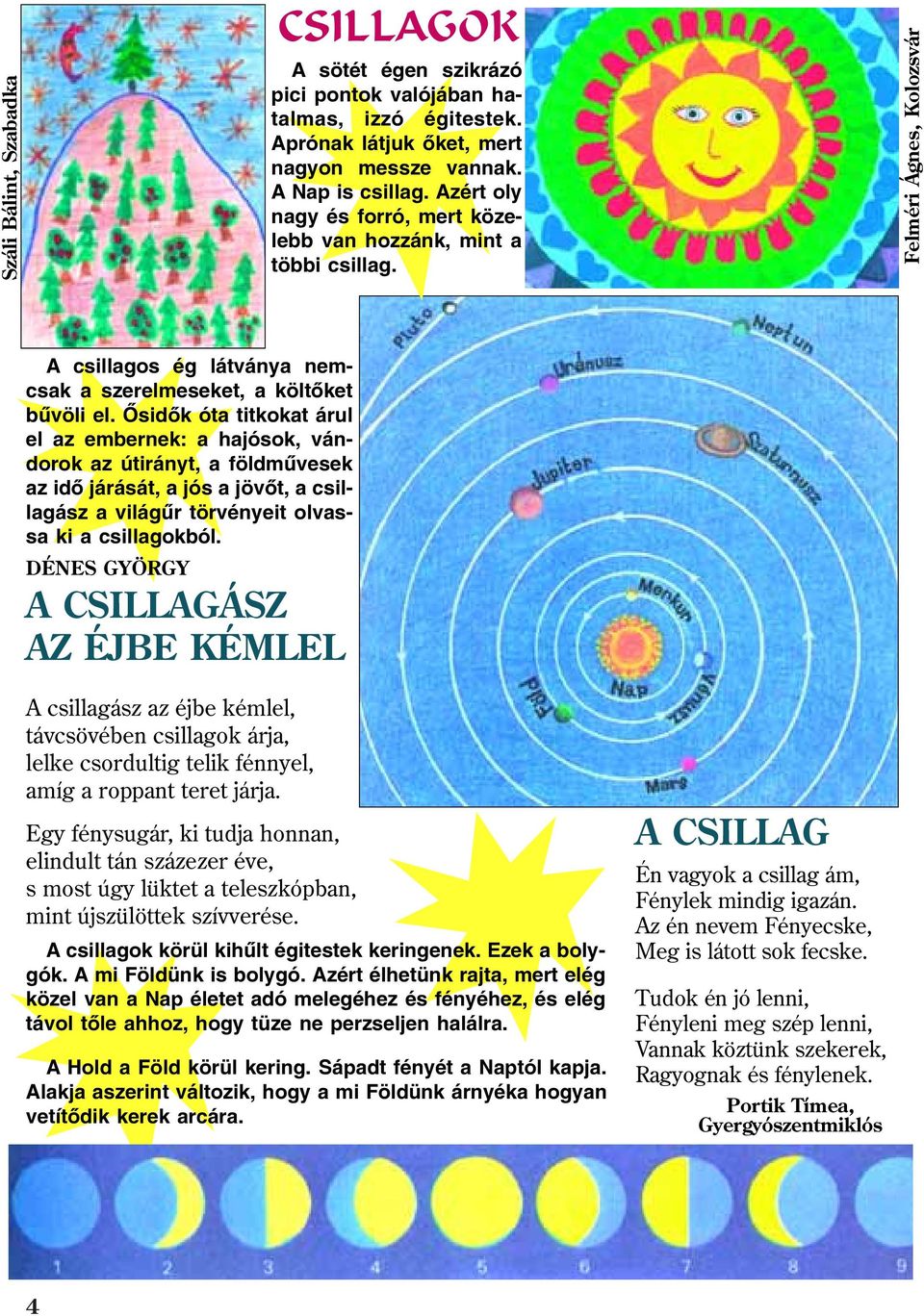 Õsidõk óta titkokat árul el az embernek: a hajósok, vándorok az útirányt, a földmûvesek az idõ járását, a jós a jövõt, a csillagász a világûr törvényeit olvassa ki a csillagokból.