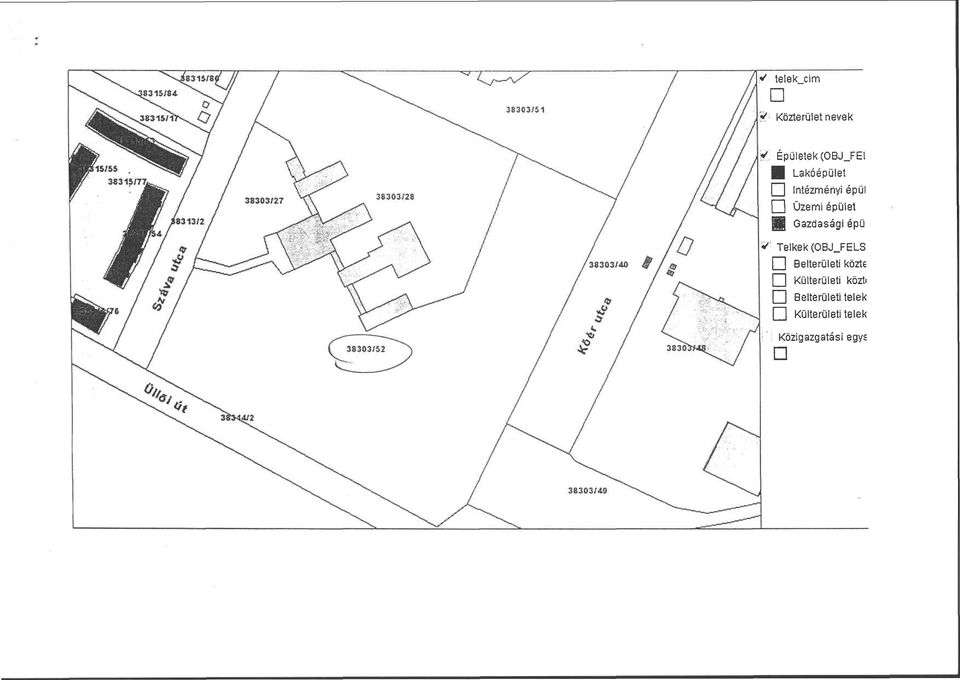 8313/2 Gazdasági épü r 38303/52 J -^ 38303/40 ír f 4?