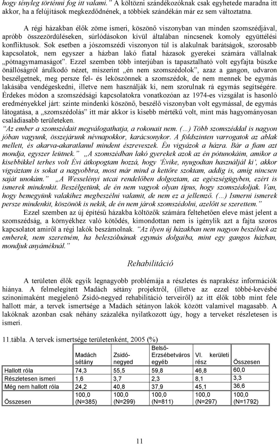 Sok esetben a jószomszédi viszonyon túl is alakulnak barátságok, szorosabb kapcsolatok, nem egyszer a házban lakó fiatal házasok gyerekei számára vállalnak pótnagymamaságot.