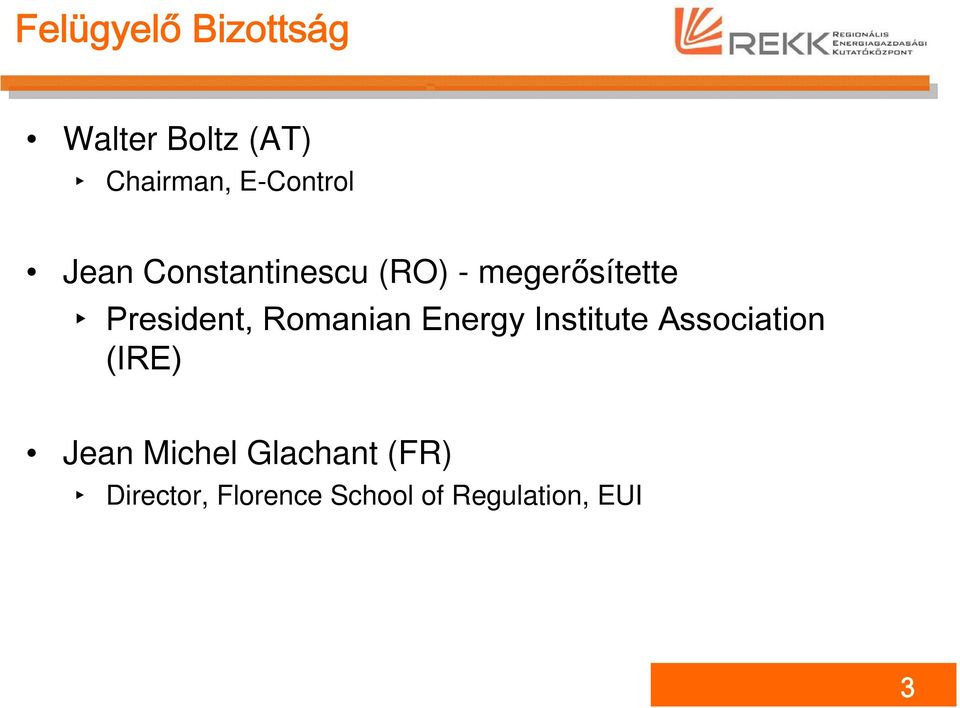 President, Romanian Energy Institute Association (IRE)