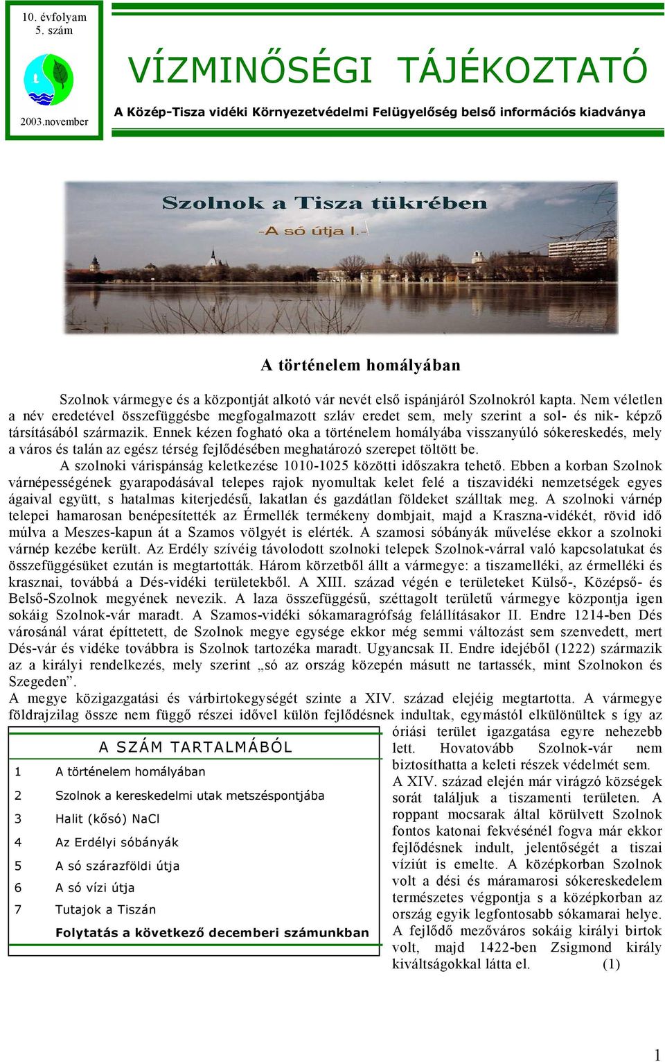 Szolnokról kapta. Nem véletlen a név eredetével összefüggésbe megfogalmazott szláv eredet sem, mely szerint a sol- és nik- képző társításából származik.
