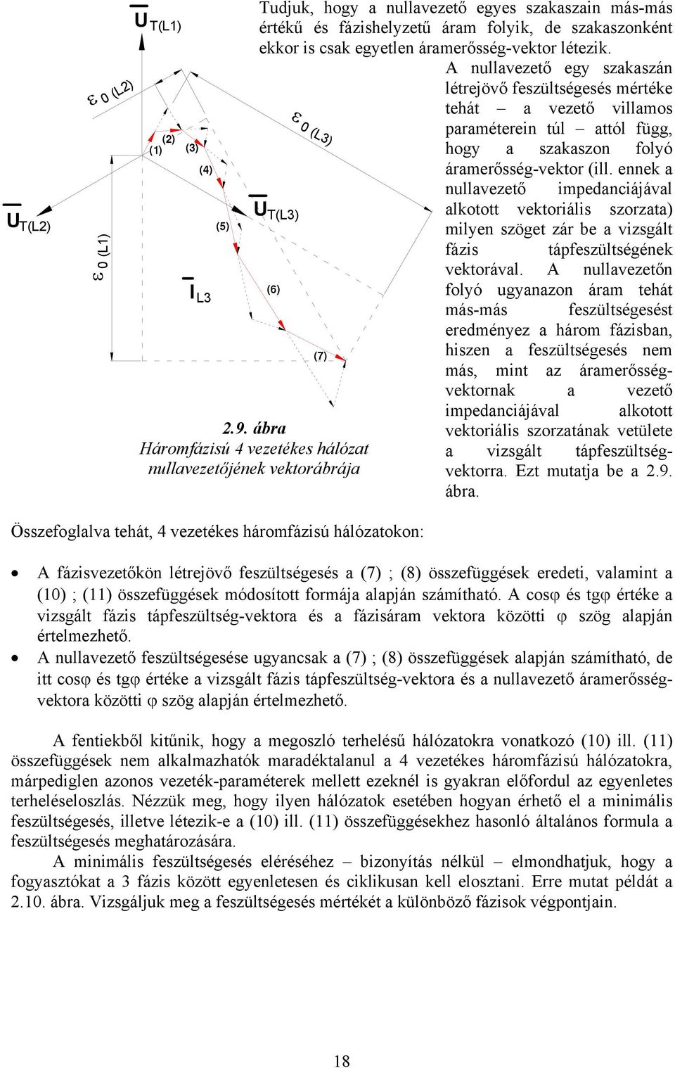 eek a uavezető impedaciájáva T(3) akotott vektoriáis szorzata) miye szöget zár be a vizsgát fázis tápfeszütségéek vektoráva.