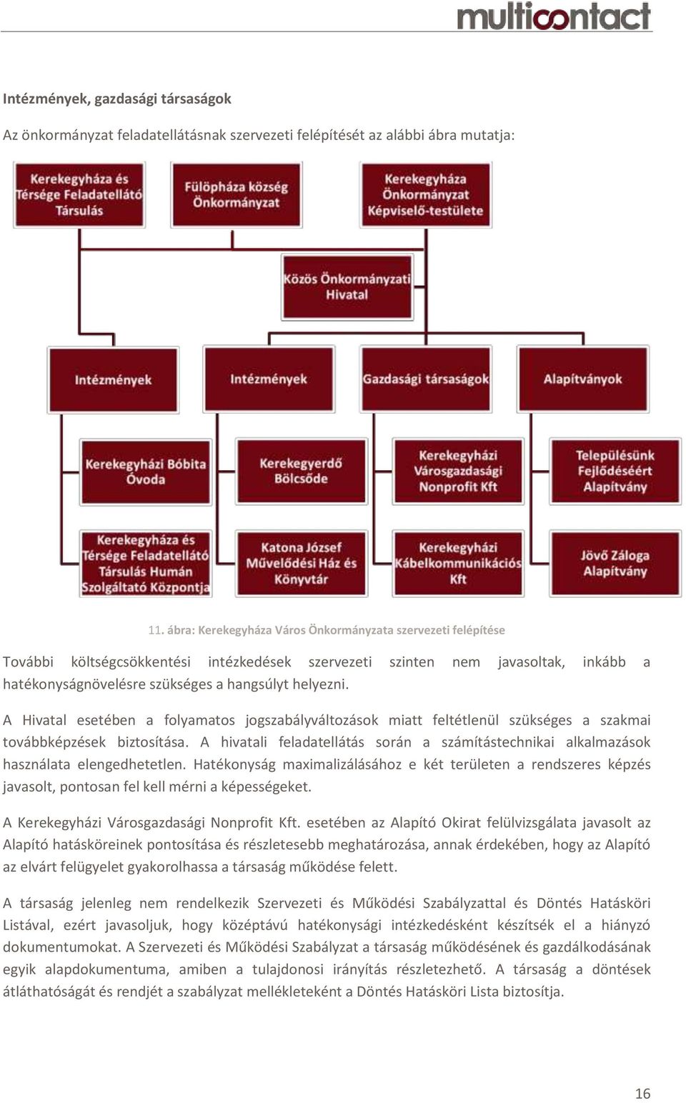 A Hivatal esetében a folyamatos jogszabályváltozások miatt feltétlenül szükséges a szakmai továbbképzések biztosítása.