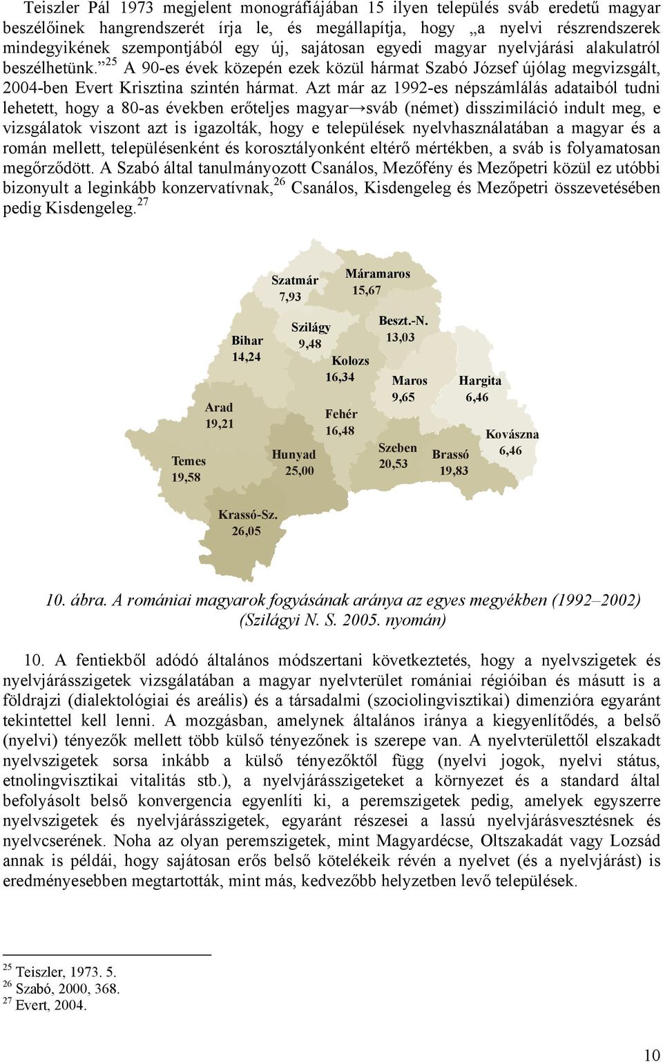 Azt már az 1992-es népszámlálás adataiból tudni lehetett, hogy a 80-as években erőteljes magyar sváb (német) disszimiláció indult meg, e vizsgálatok viszont azt is igazolták, hogy e települések