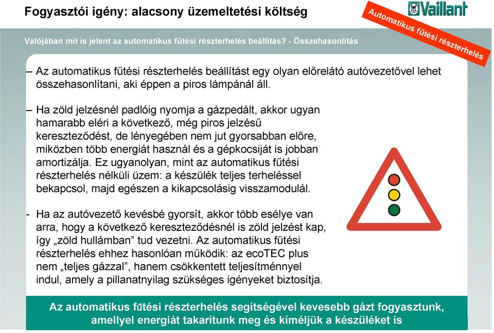 Ha zöld jelzésnél padlóig nyomja a gázpedált, akkor ugyan hamarabb eléri a következő, még piros jelzésű kereszteződést, de lényegében nem jut gyorsabban előre, miközben több energiát használ és a