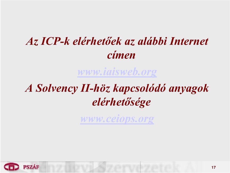 org A Solvency II-höz