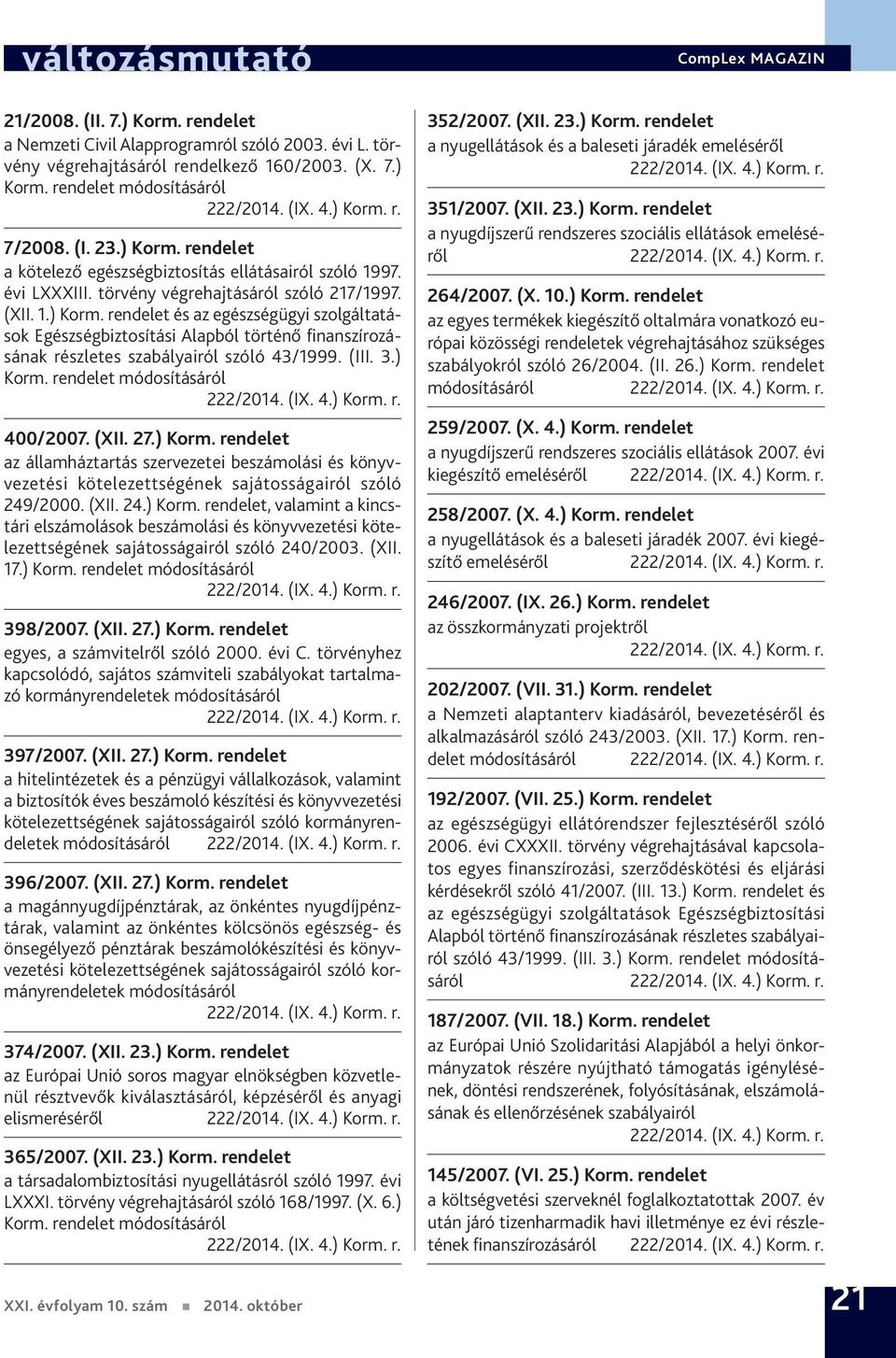 rendelet és az egészségügyi szolgáltatások Egészségbiztosítási Alapból történő finanszírozásának részletes szabályairól szóló 43/1999. (III. 3.) 400/2007. (XII. 27.) Korm.