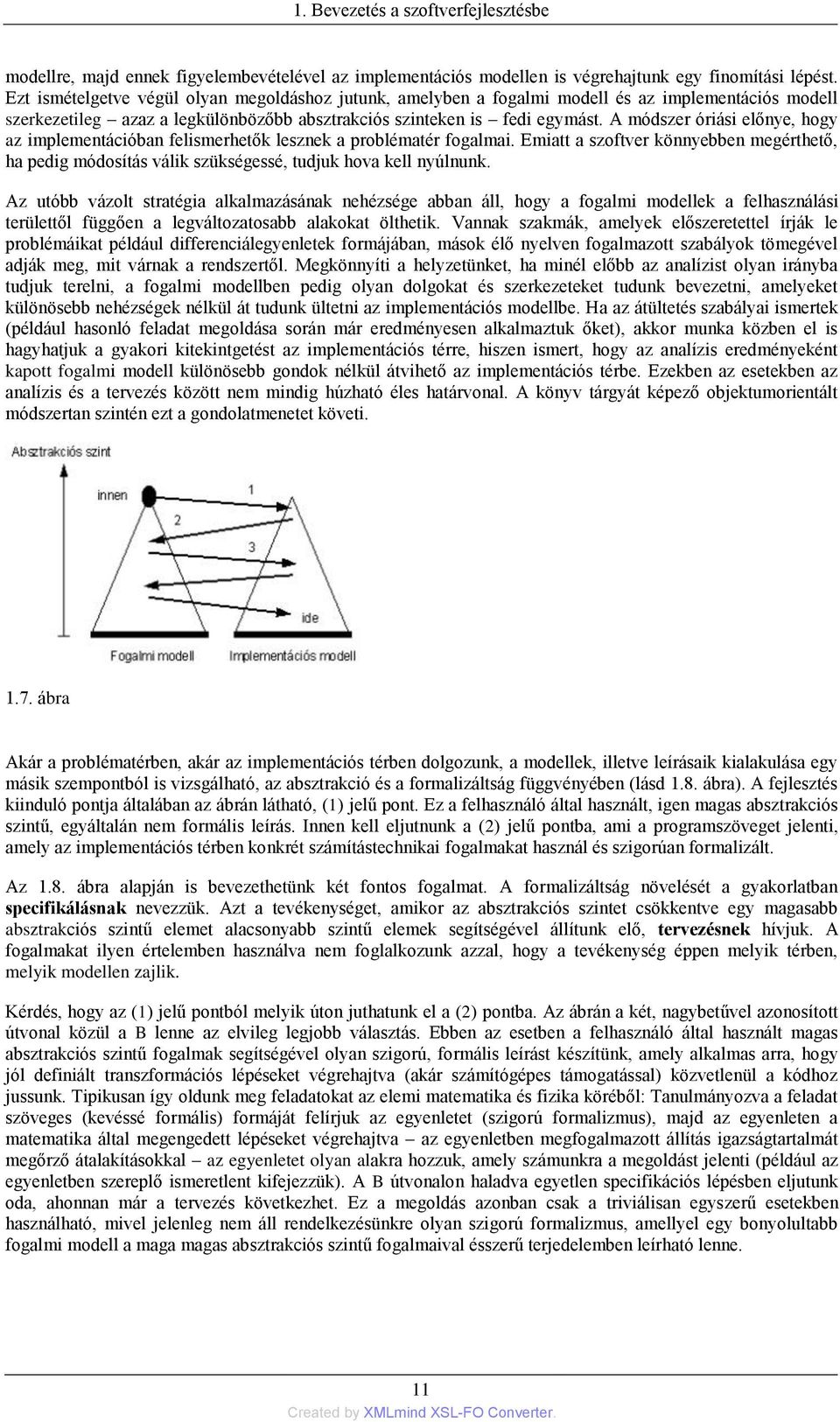 A módszer óriási előnye, hogy az implementációban felismerhetők lesznek a problématér fogalmai.