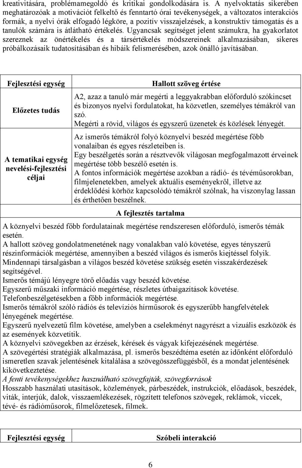 támogatás és a tanulók számára is átlátható értékelés.