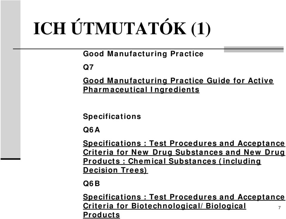 Criteria for New Drug Substances and New Drug Products : Chemical Substances (including Decision