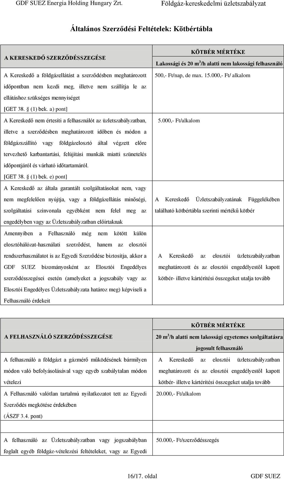 a) pont] A Kereskedő nem értesíti a felhasználót az üzletszabályzatban, 5.