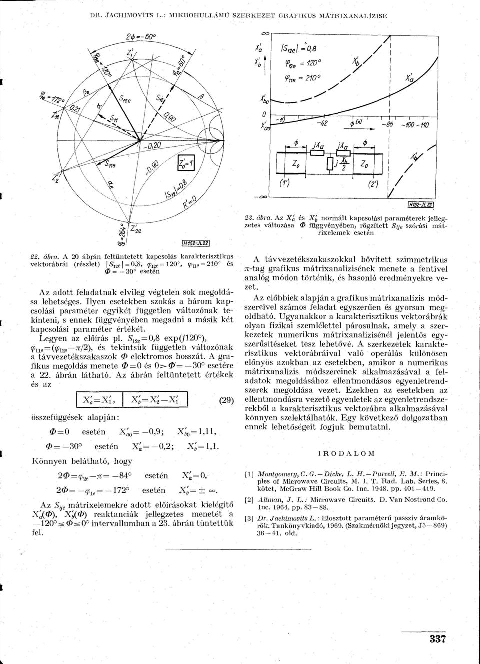 A 20 ábrán feltüntetett kapcsolás karakterisztikus vektorábrái (részlet) \S 12e \=0,8, (p líe = 120, (p ue = 2W és 0 = 30 esetén Az adott feladatnak elvileg végtelen sok megoldása lehetséges.