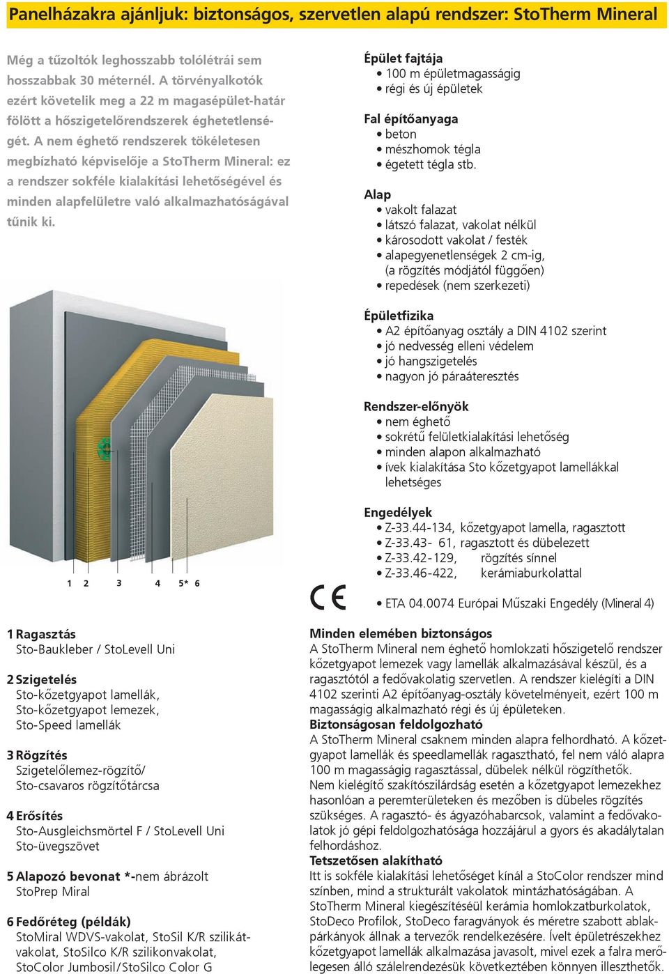 A nem éghető rendszerek tökéletesen megbízható képviselője a StoTherm Mineral: ez a rendszer sokféle kialakítási lehetőségével és minden alapfelületre való alkalmazhatóságával tűnik ki.