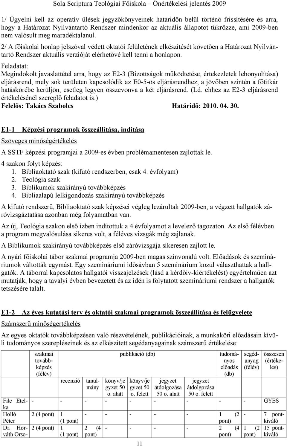 Feladatat: Megindokolt javaslattétel arra, hogy az E2-3 (Bizottságok működtetése, értekezletek lebonyolítása) eljárásrend, mely sok területen kapcsolódik az E0-5-ös eljárásrendhez, a jövőben szintén