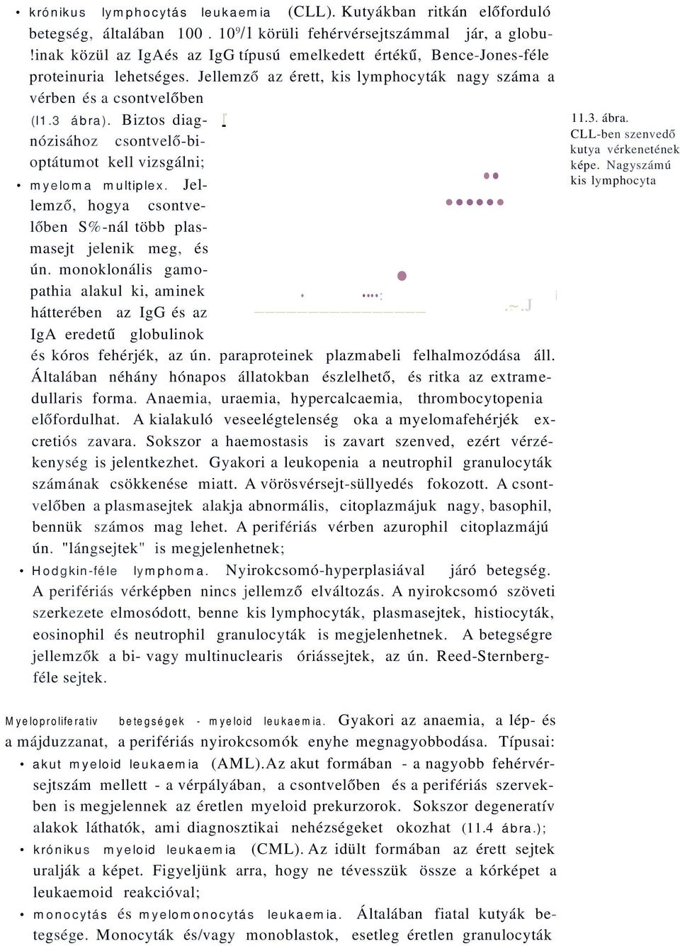 Biztos diag- r nózisához csontvelő-bioptátumot kell vizsgálni; myeloma multiplex. Jellemző, hogya csontve- lőben S%-nál több plasmasejt jelenik meg, és ún.