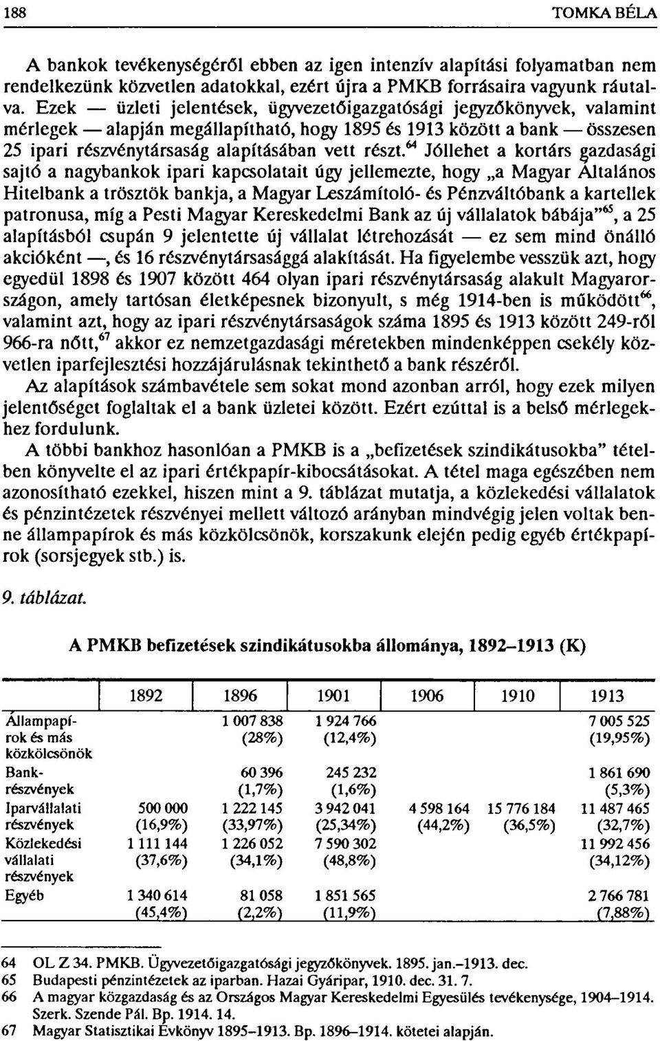 64 Jóllehet a kortárs gazdasági sajtó a nagybankok ipari kapcsolatait úgy jellemezte, hogy a Magyar Altalános Hitelbank a trösztök bankja, a Magyar Leszámítoló- és Pénzváltóbank a kartellek