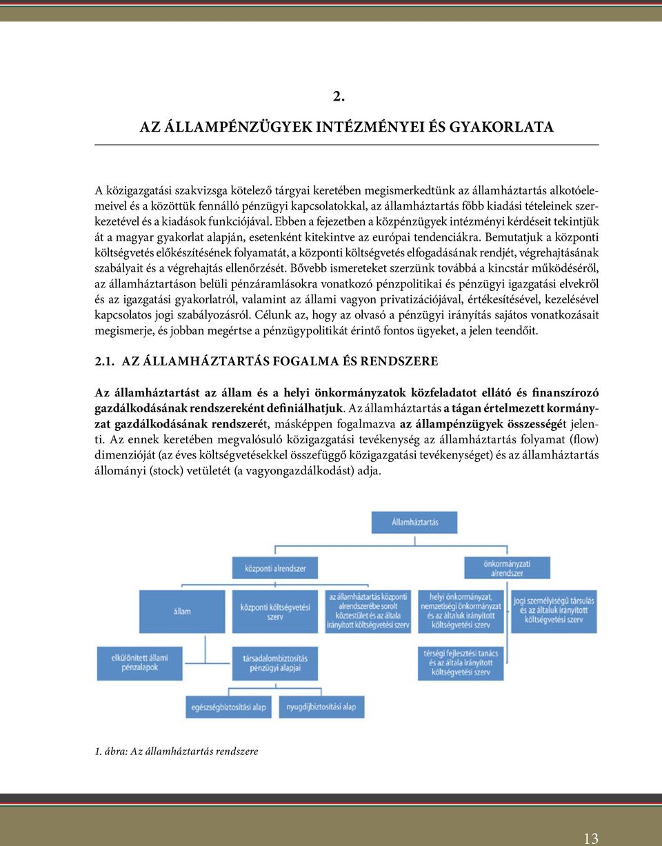 Ebben a fejezetben a közpénzügyek intézményi kérdéseit tekintjük át a magyar gyakorlat alapján, esetenként kitekintve az európai tendenciákra.