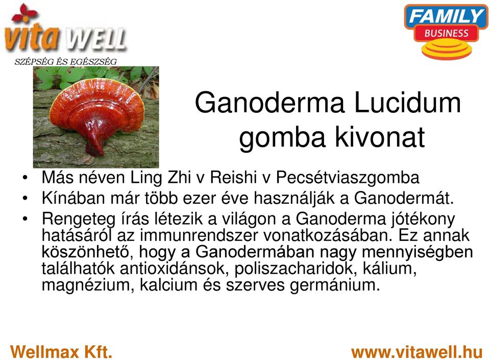 Rengeteg írás létezik a világon a Ganoderma jótékony hatásáról az immunrendszer