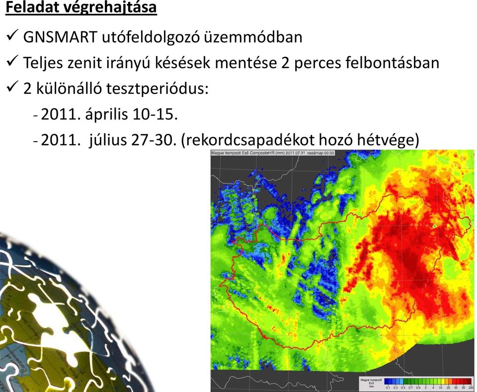 felbontásban 2 különálló tesztperiódus: - 2011.